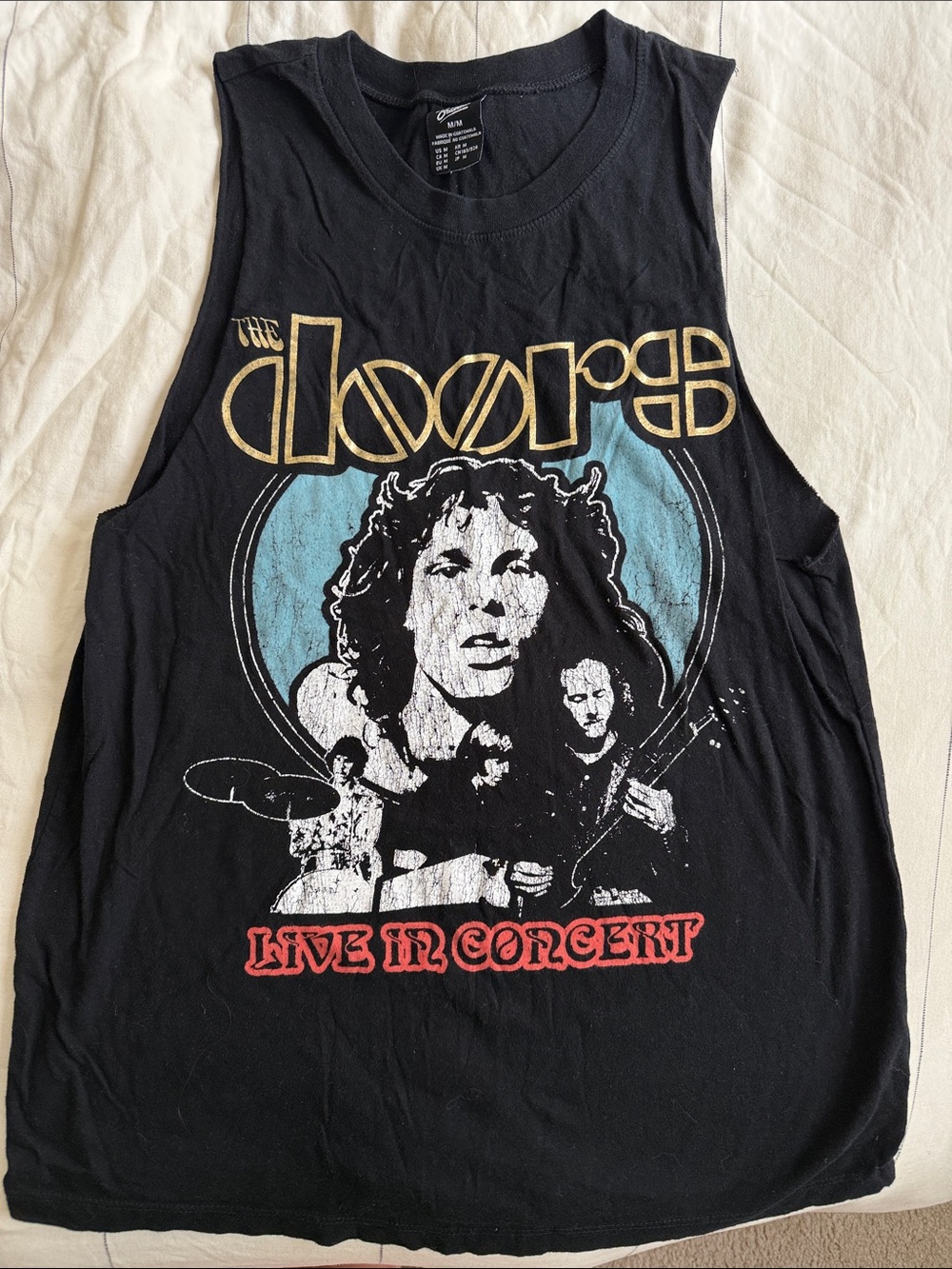 Bravado The Doors Poster-Style Black Cutoff Band Tee